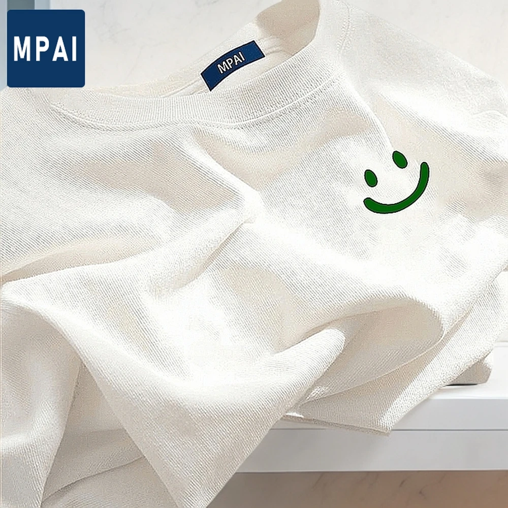 MENGPAUL夏季简约t恤男短袖美式潮流男士体恤百搭宽松休闲半袖