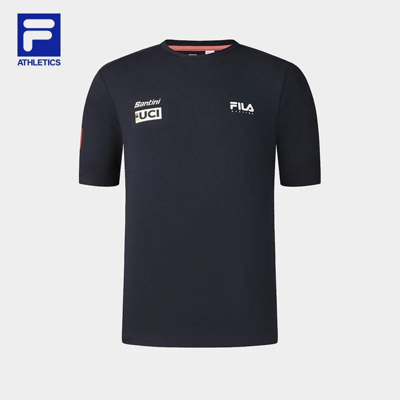Fila/斐乐男子【运动风时尚拼色百搭】骑行户外短袖T恤A11M528102F