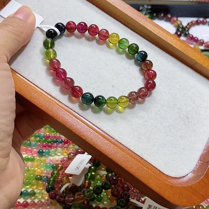 碧玺手链未镶嵌❥****ଓ碧玺手链7.7毫米