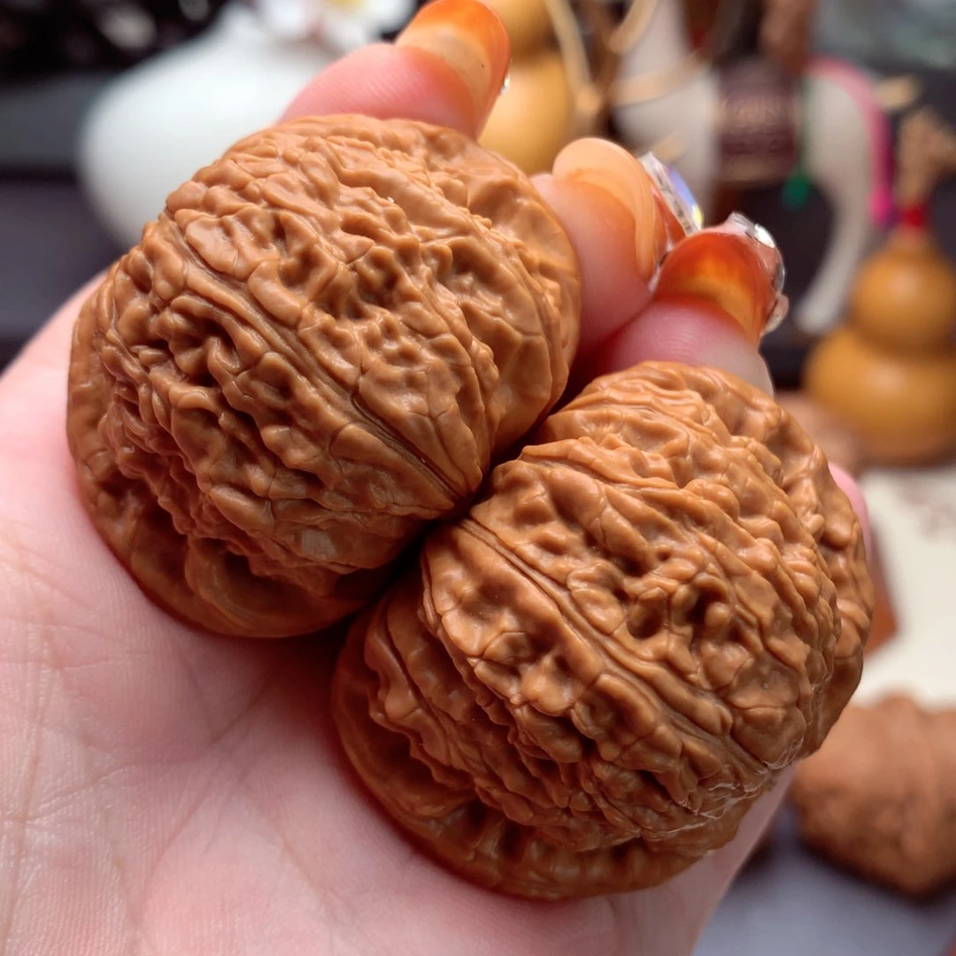 文玩核桃把件白狮子球白  1号