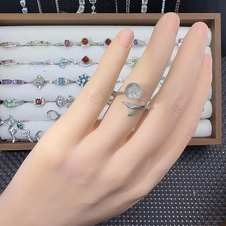 水晶合金戒指4578