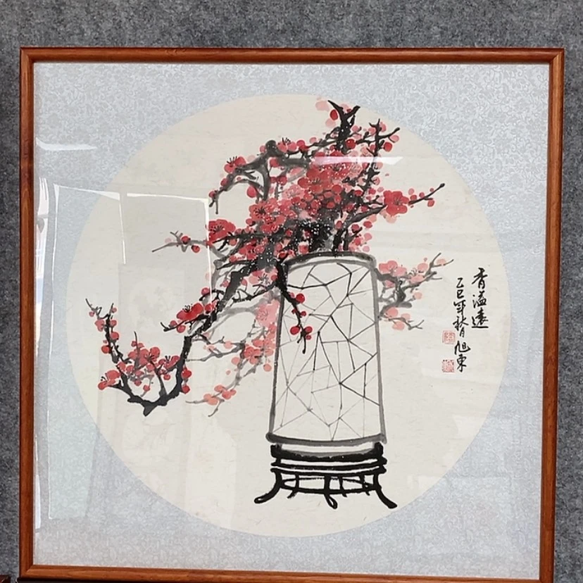 【闪购商品】国画手绘国画带框60.60