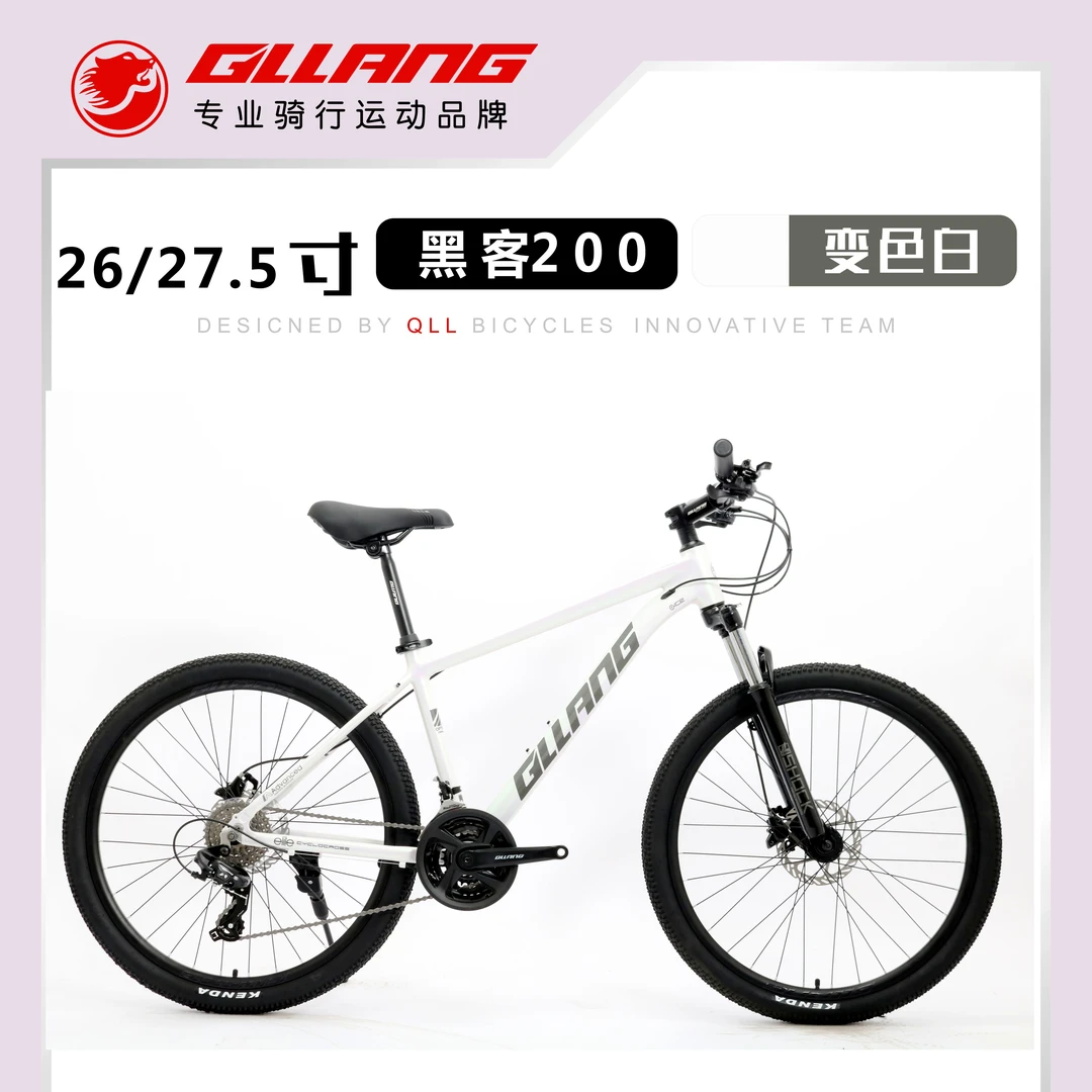 千里狼黑客20024速锁死前叉铝合金车架内走线碟刹越野变速自行车