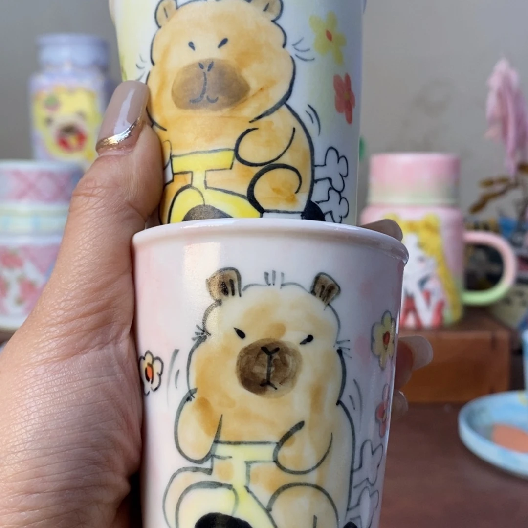 杯景德镇手绘杯子