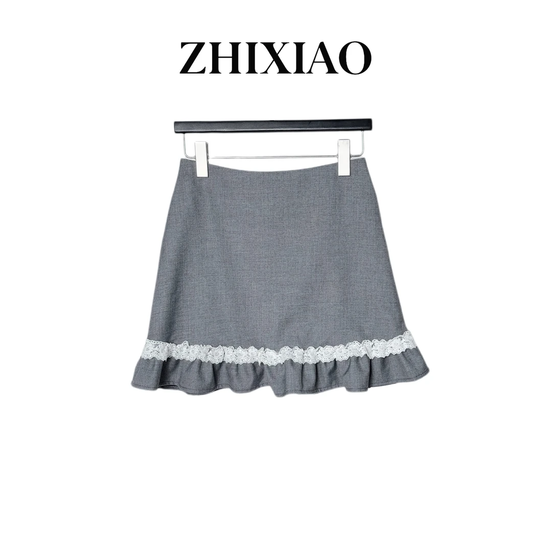 【ZHIXIAO】夏季新款：拼接短裙7121-1