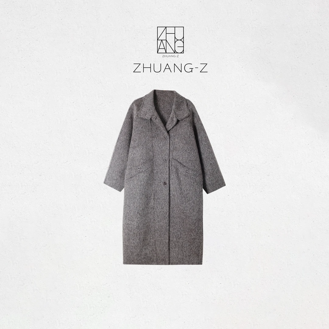 【ZHUANG -Z】（梧桐）休闲氛围感羊毛呢大衣气质显贵百搭外套