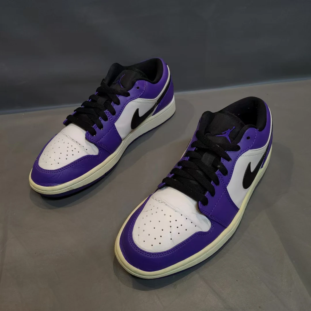 42码/90新/AJ1 白紫脚趾 低帮/无原盒/跑步鞋/潮鞋/运动鞋1239