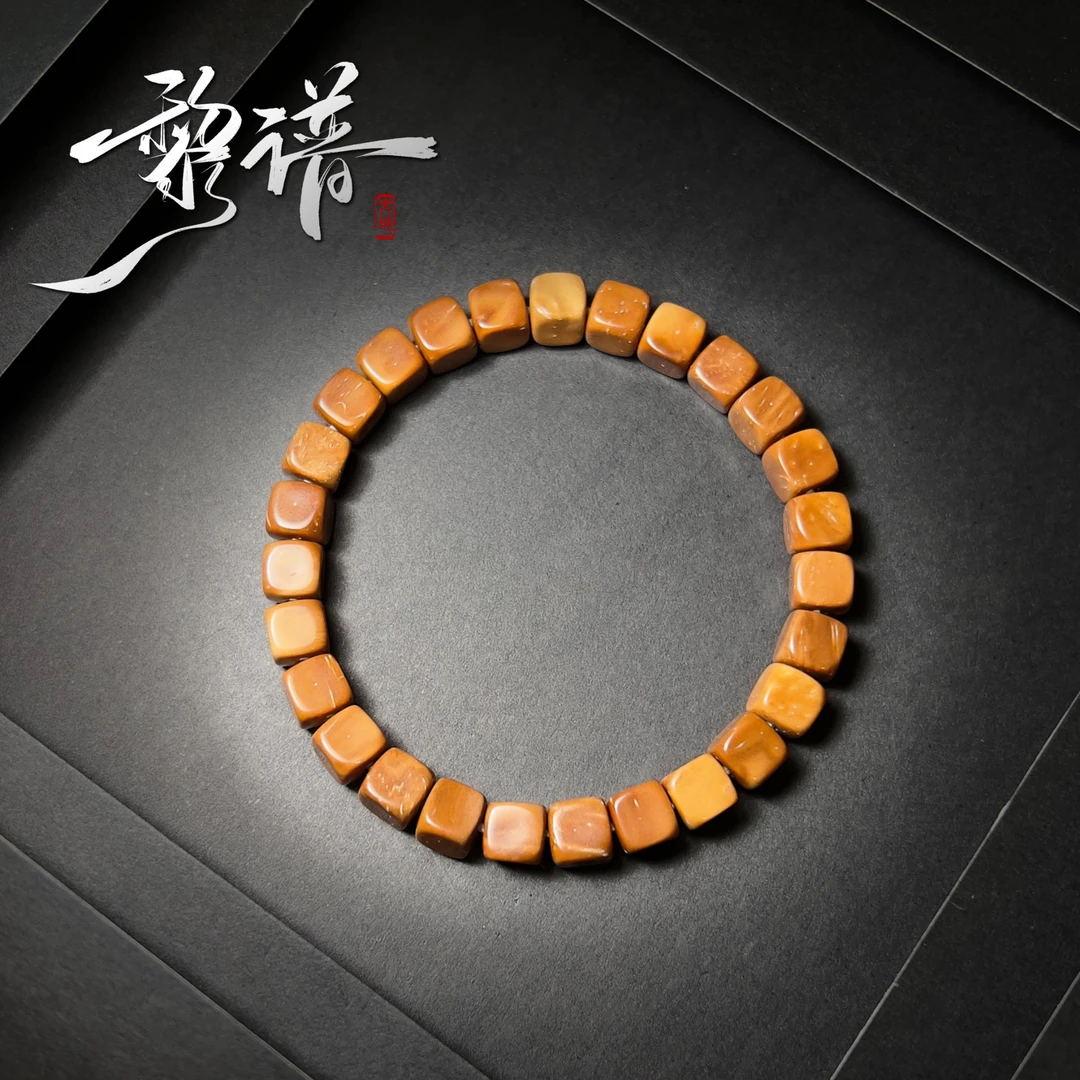 库克小方糖六方7mm单圈原生态精品高抛库克文玩手串