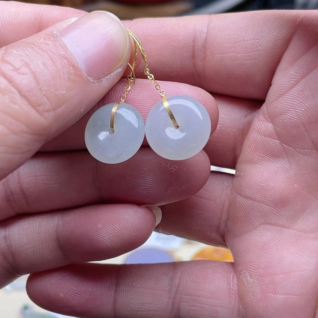 翡翠颈饰18K金镶嵌回流