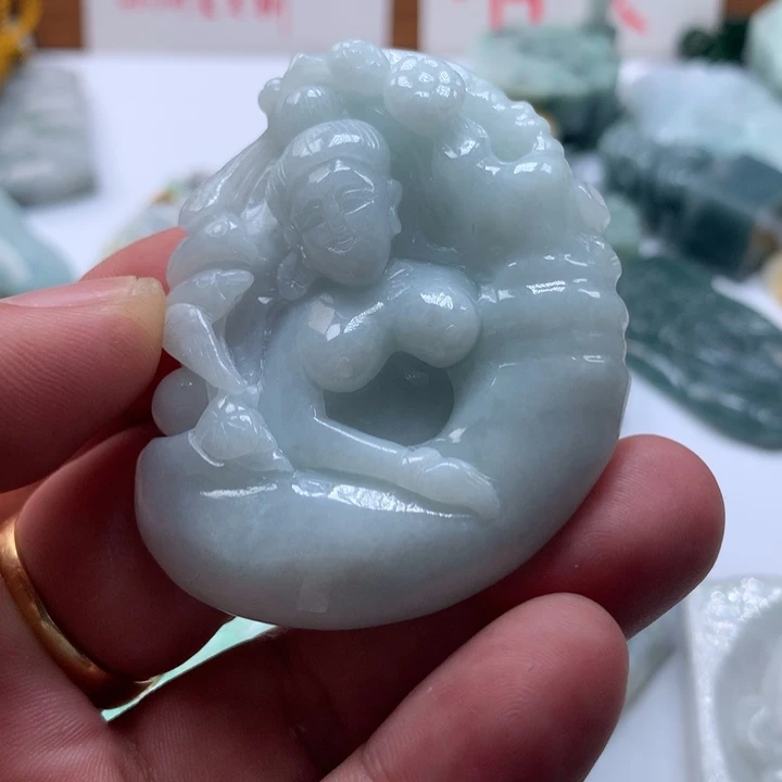 颈饰未镶嵌翡翠保真天然a货翡翠