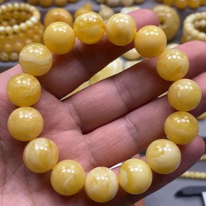 琥珀未镶嵌手链手串