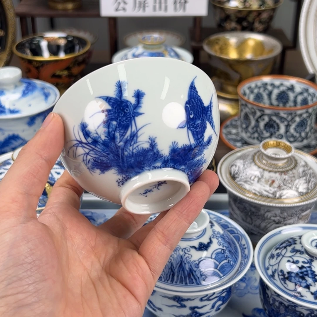 烧***爽瓷片景德镇手工手绘陶瓷