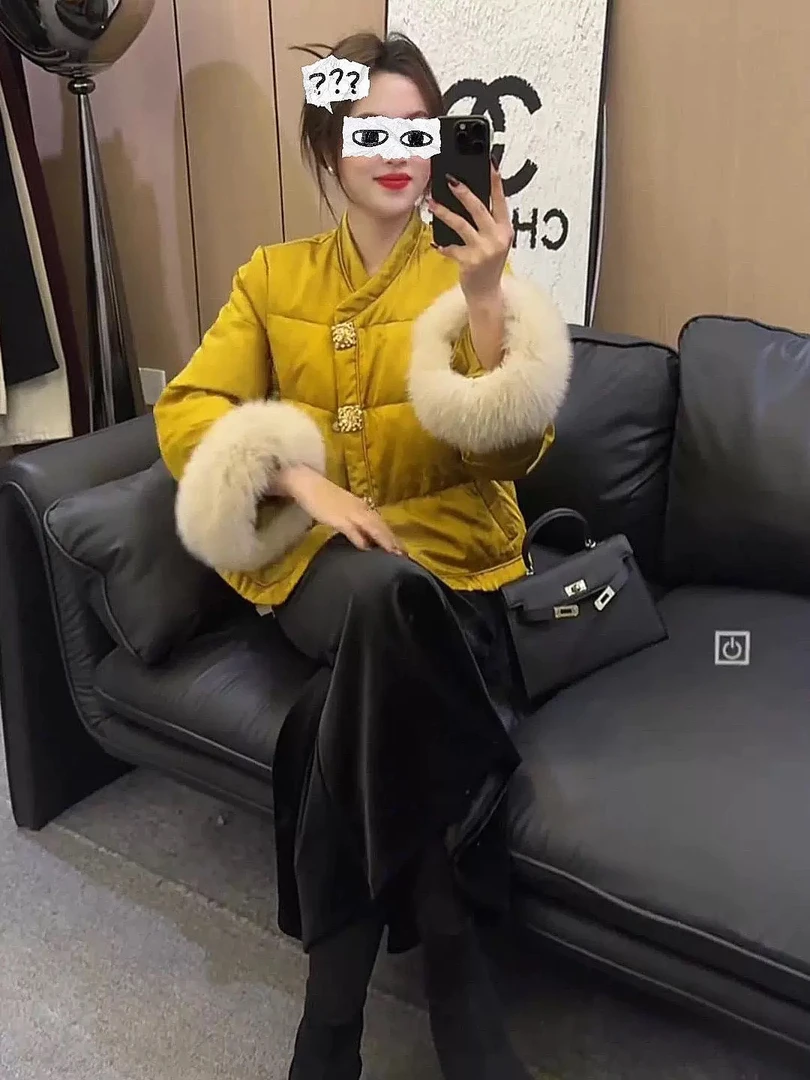 杨璇家新中式国风重工扣外套羽124053