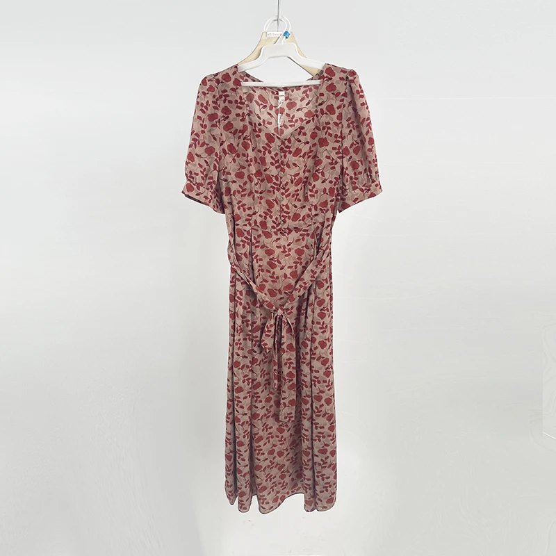 【WL055连衣裙】2025新款时尚夏季休闲款显瘦中长款连衣裙