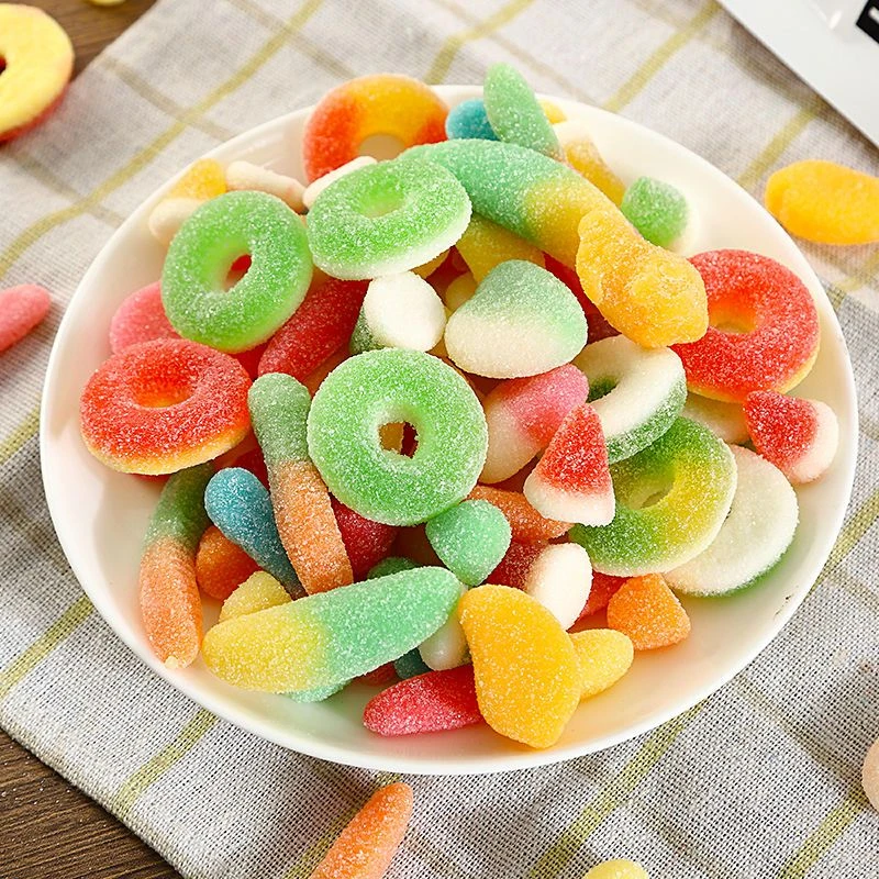 【发五包】酸砂爆浆涂油水果味橡皮糖混搭软糖喜糖解馋零食