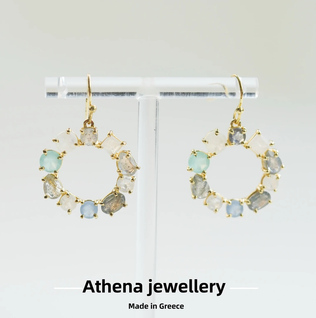 铜合金耳饰 烟花系列】粉花环简约百搭ins风个性爱觅Ermis