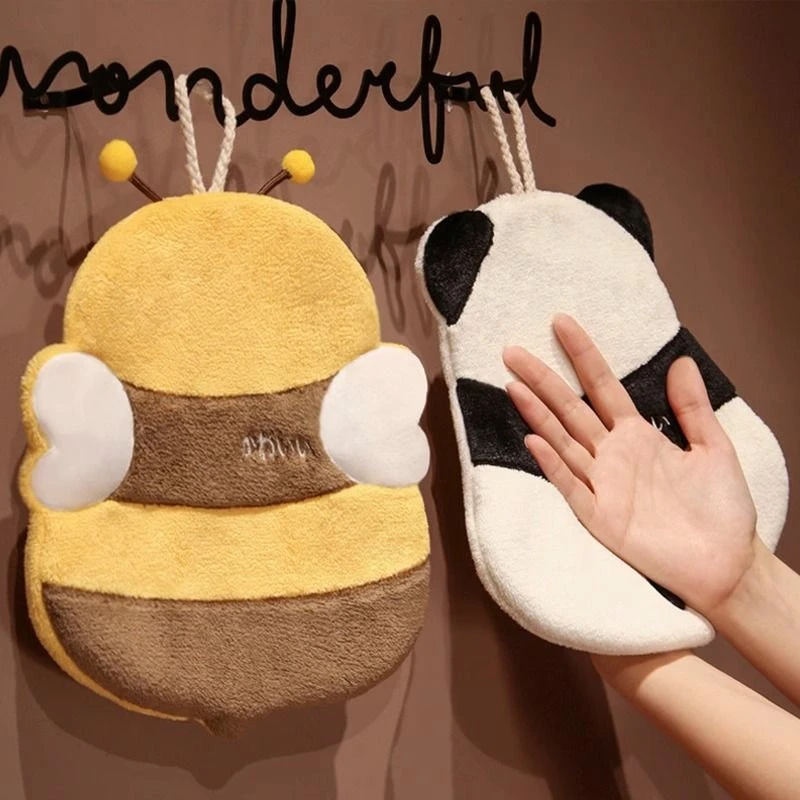 可爱毛巾擦手巾挂式超强吸水加厚抹手布卫生间儿童擦手帕小方巾G