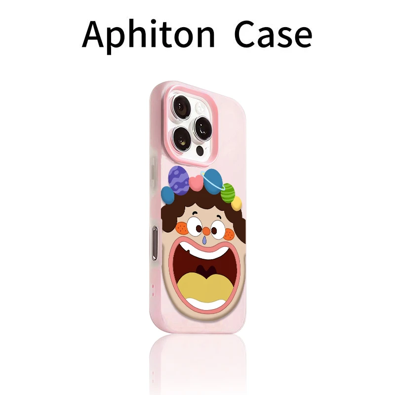 奥菲顿大脸张嘴女孩适用苹果17/16promax果冻二合一15/1413手机壳