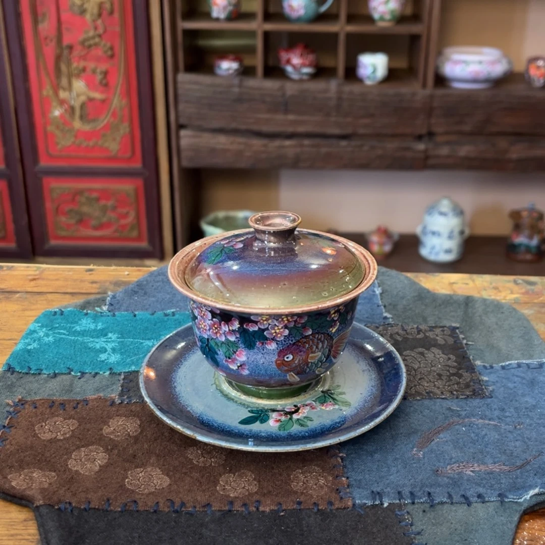 柴烧手工手绘陶瓷