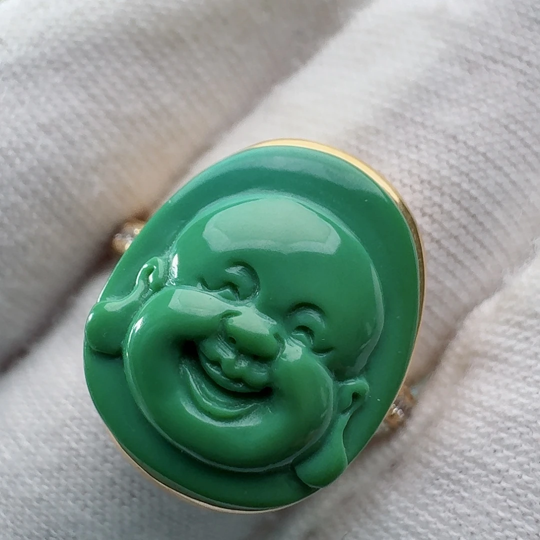 绿松石18K金镶嵌戒指