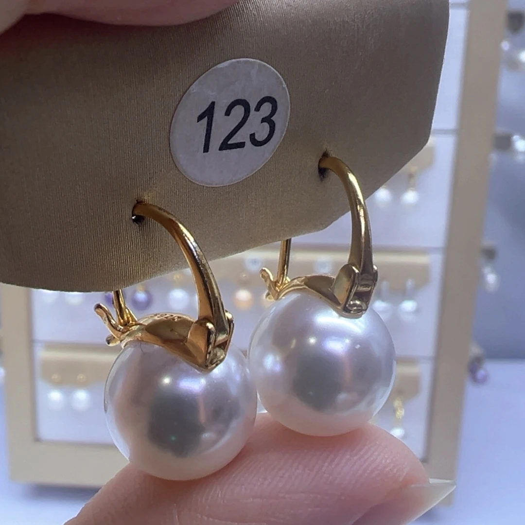 银S925镶嵌淡水珍珠耳饰