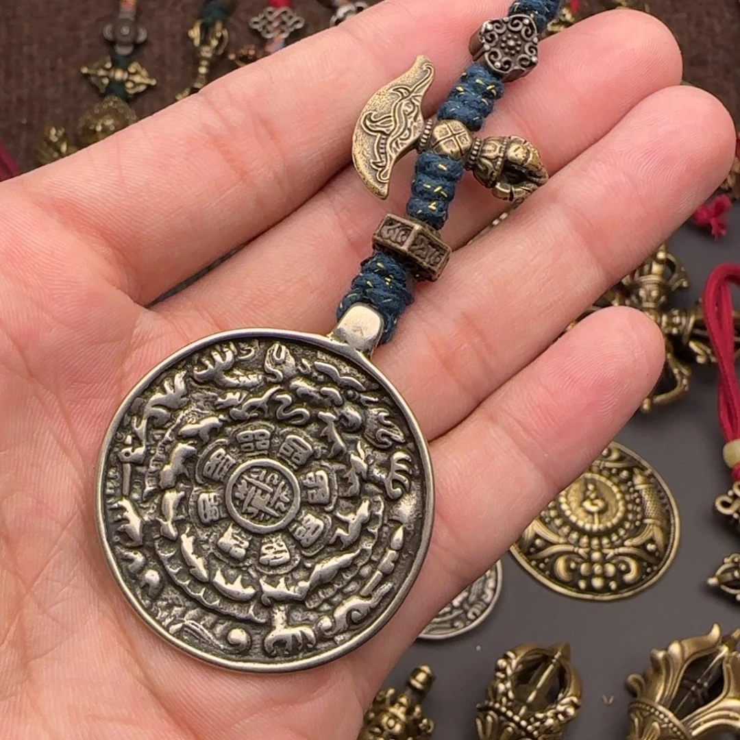 老铜九宫牌吊坠喜欢的来