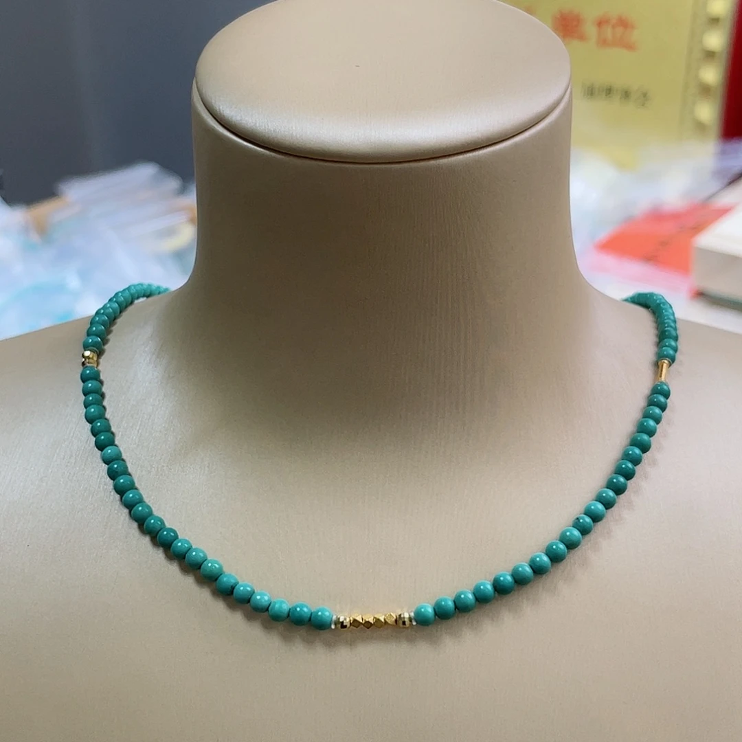 绿松石珠宝奇石18K金镶嵌