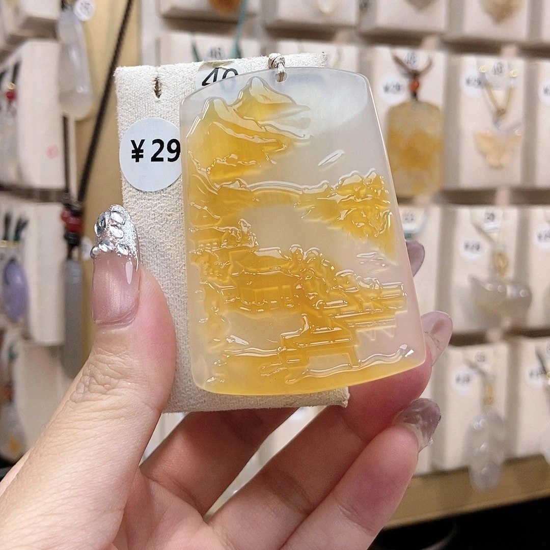 繁***璨玛瑙/玉髓未镶嵌颈饰