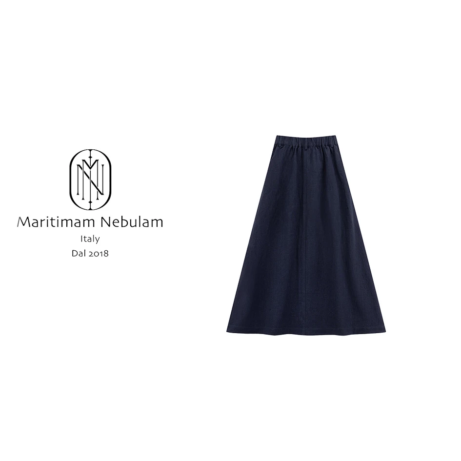 MN后松紧腰设计气质中长裙半身裙QZ073休闲