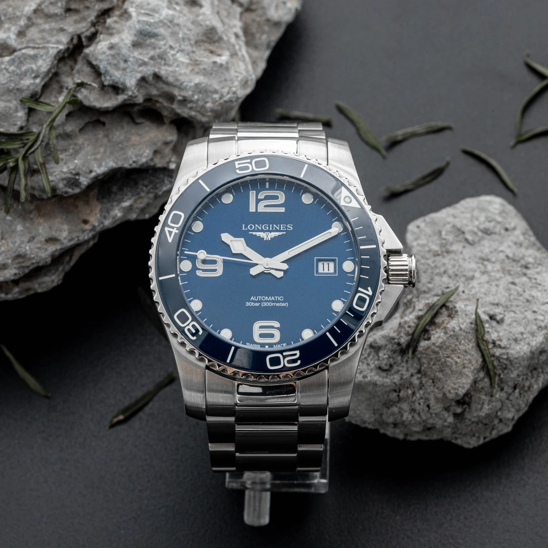99新 Longines/浪琴 康卡斯 41mm蓝盘 公价14600 L3.781.4.96.6