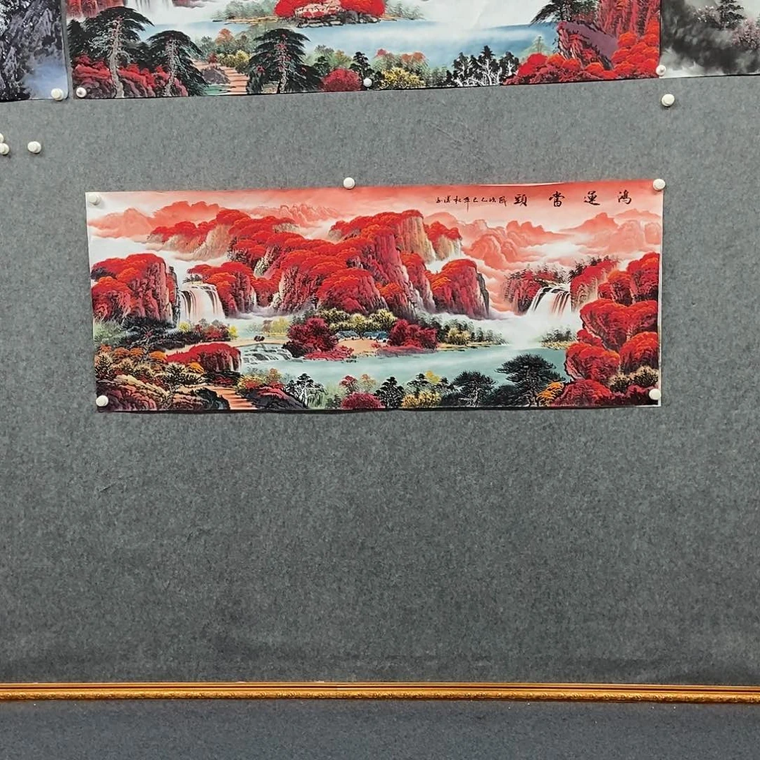 国画小六尺山水一副