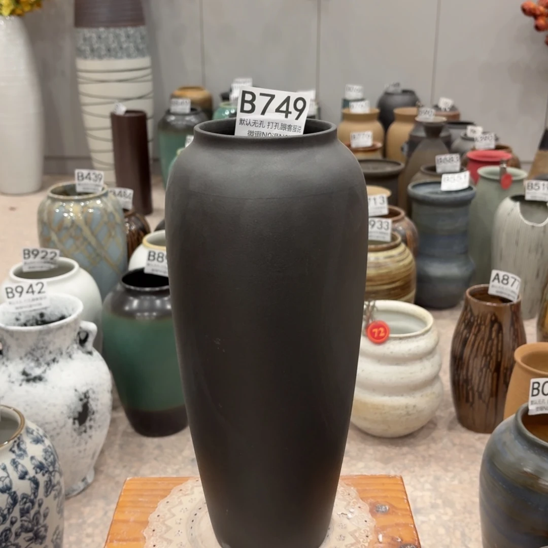 摆件瑕疵749 景德镇陶瓷花瓶高34口9