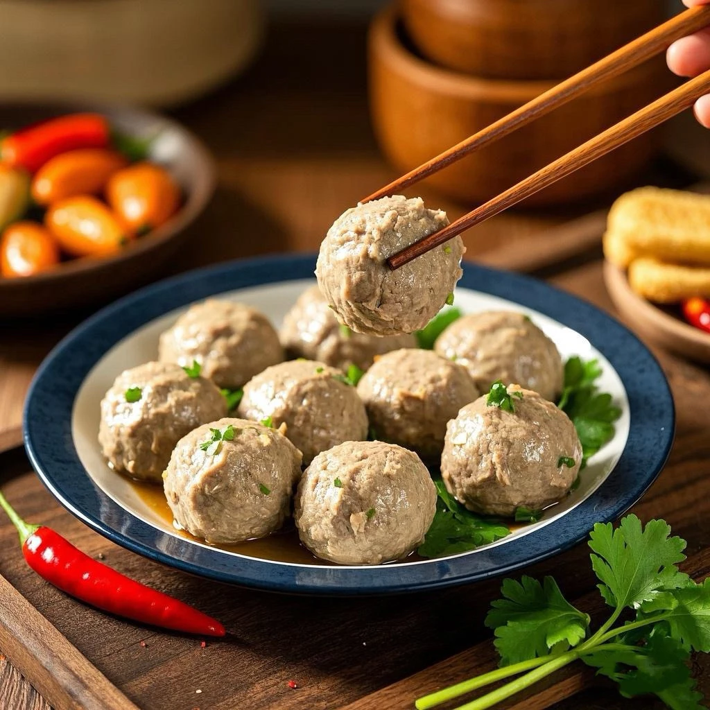 潮汕牛肉丸鲜嫩多汁半斤装