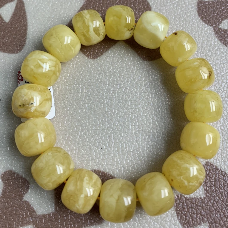 琥珀蜜蜡老型手串（瑕疵）#301