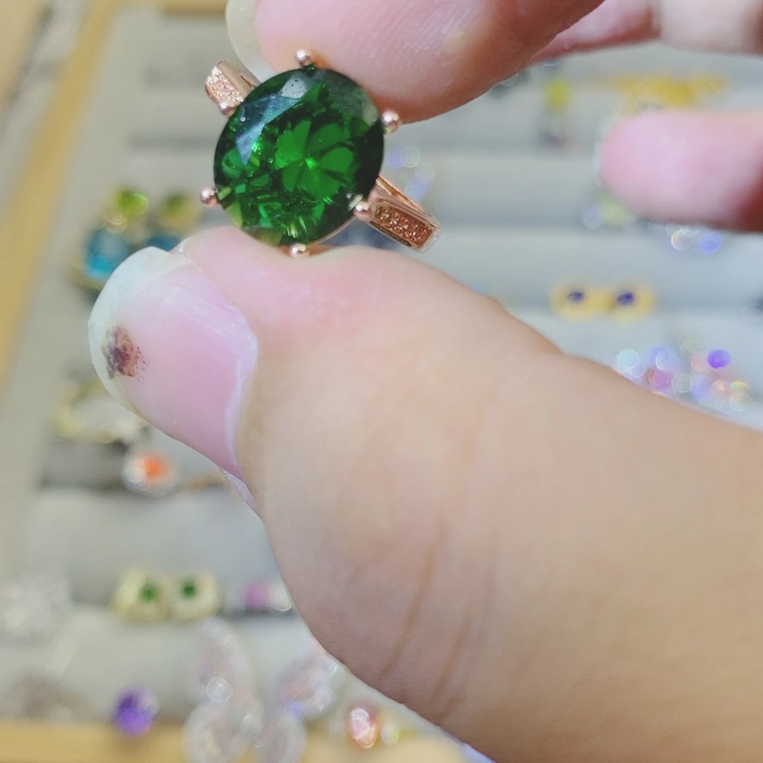 【闪购商品】水晶戒指银S925镶嵌