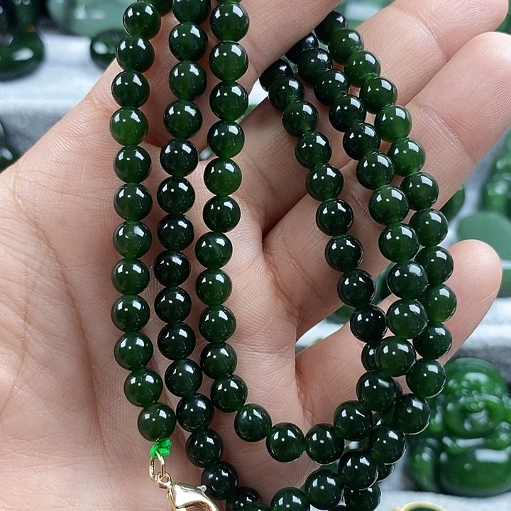 和田玉（碧玉）未镶嵌项链