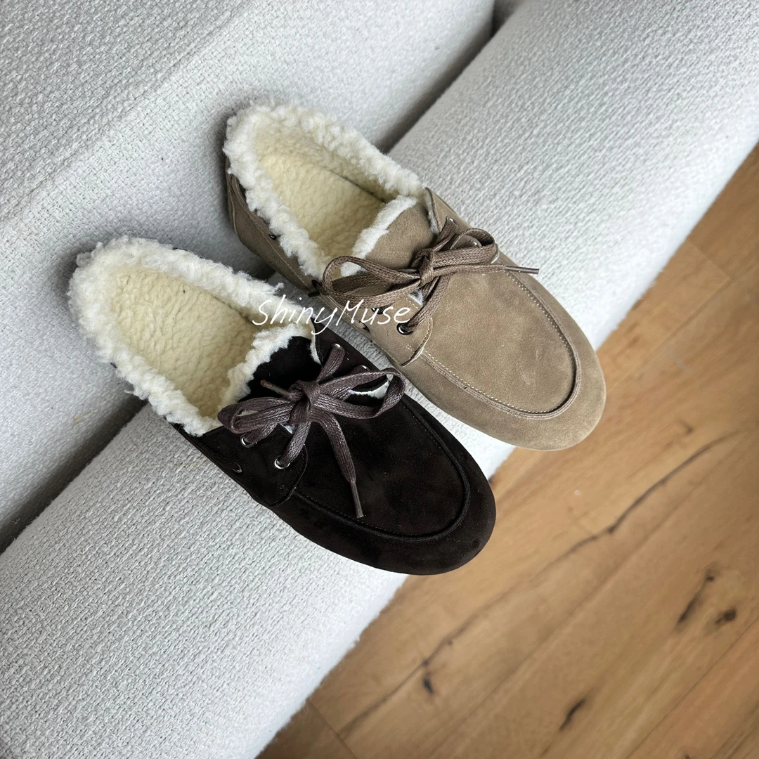 ShinyMuse1缪斯定制高端线真皮羊猄皮MIU系简约系带内增高休闲鞋