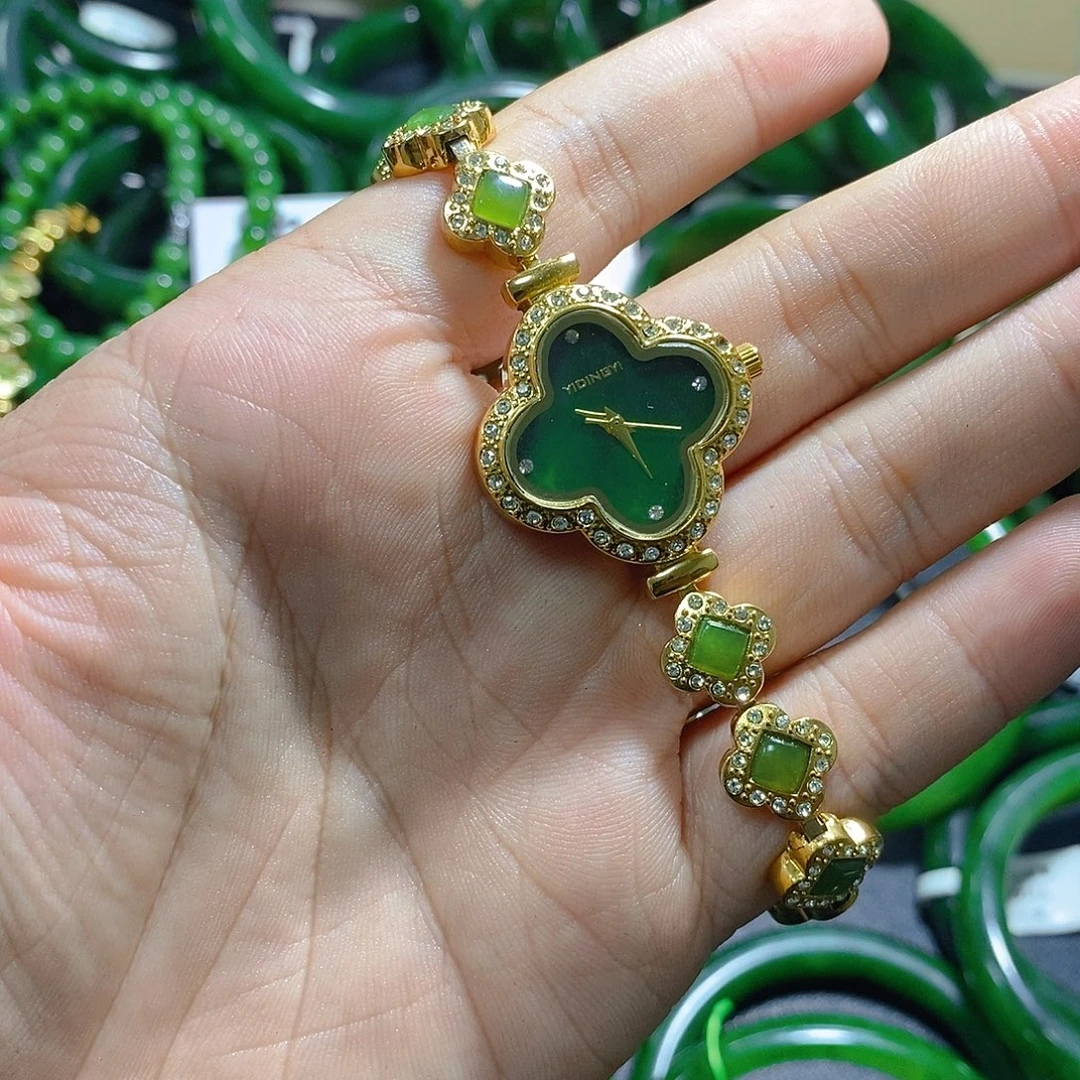 和田玉（碧玉）未镶嵌手链会走版本