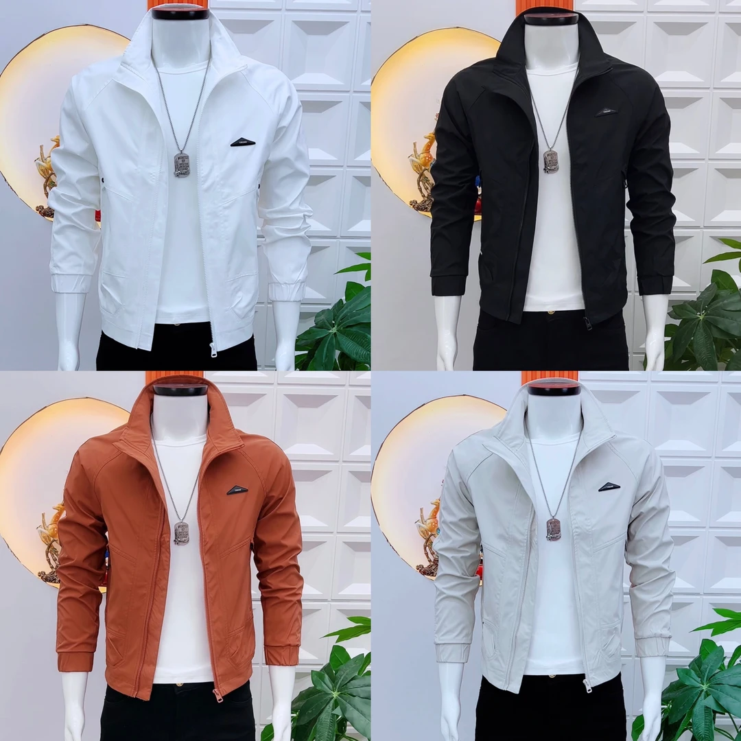男士秋季夹克外套时尚潮流修身简约大气男士外套韩版立领高端夹克