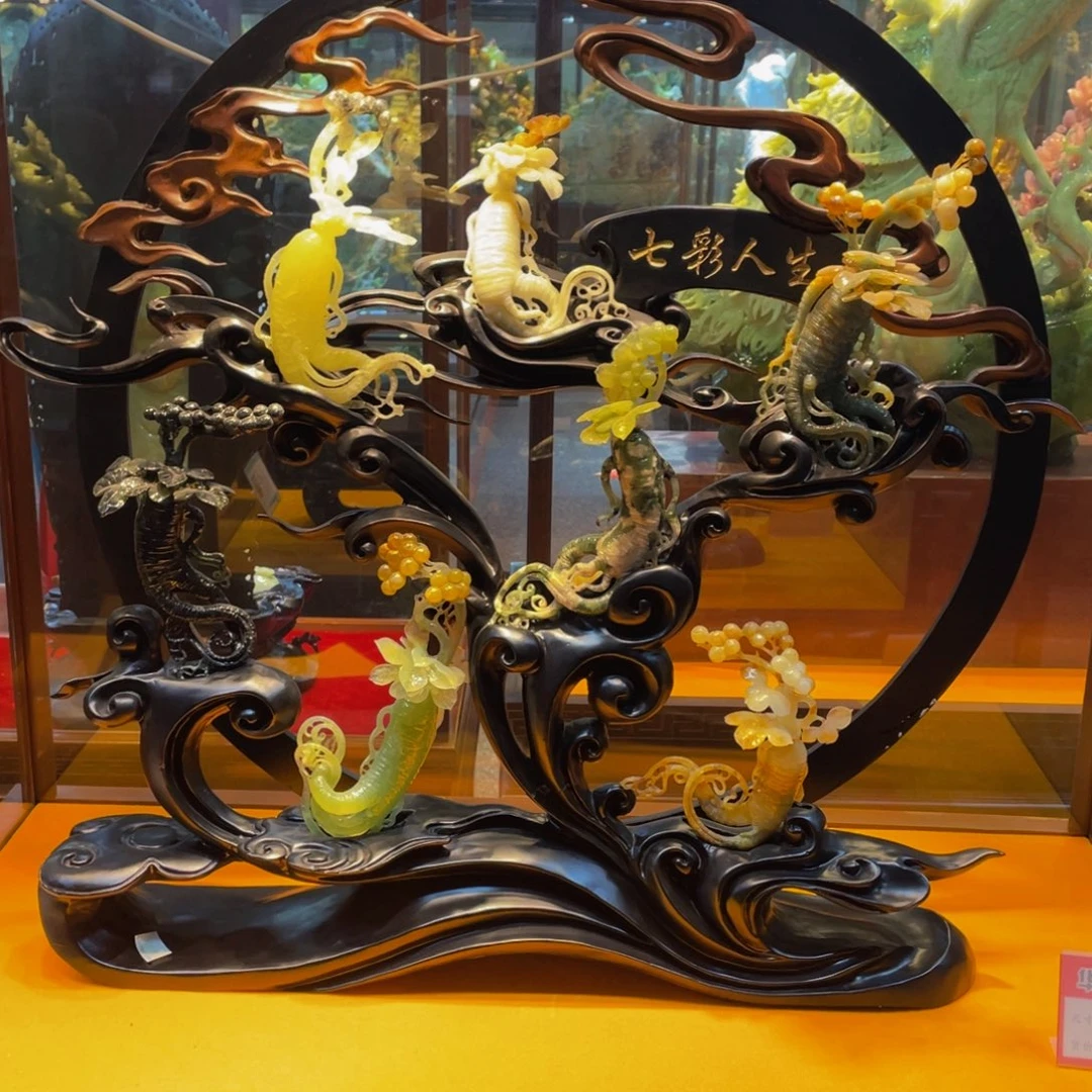 蛇纹石玉未镶嵌摆件