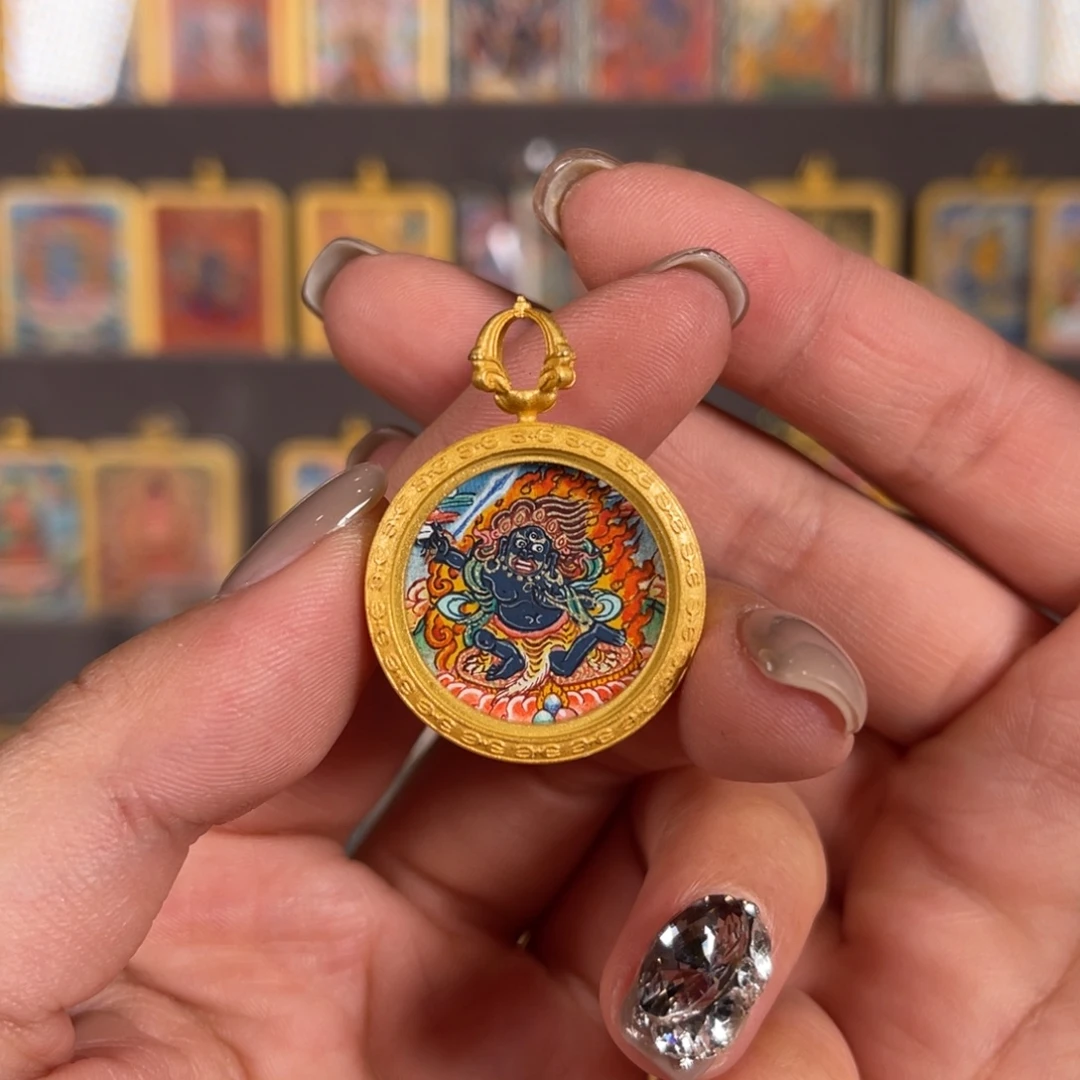 吊坠不动青海热贡唐卡2.0