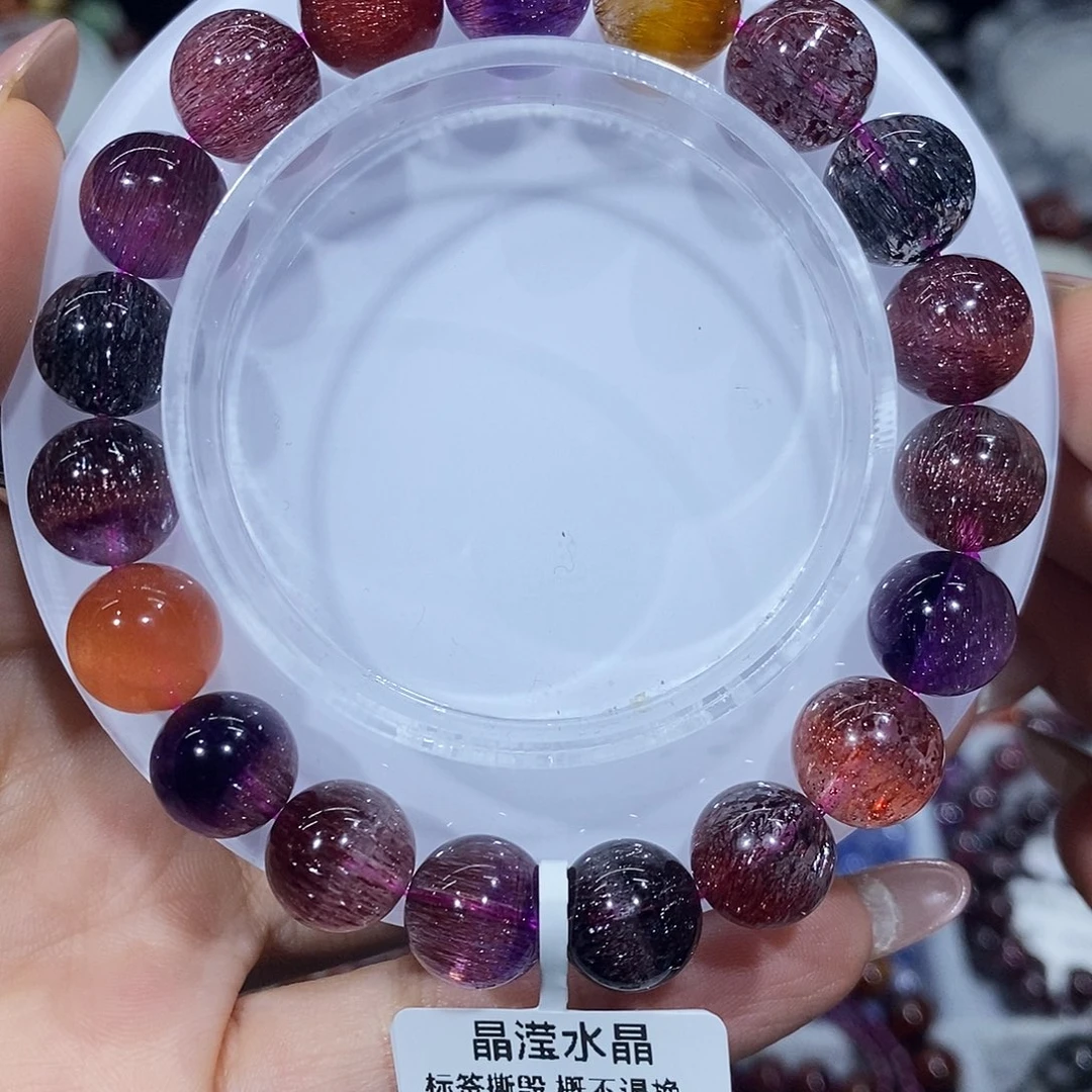 水晶未镶嵌手串稀有色10