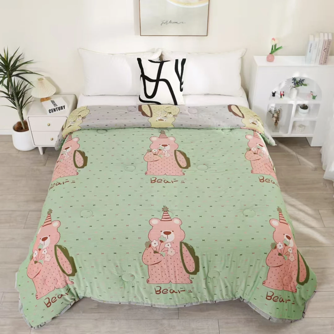 【快乐熊】200*230cm双人被棉精梳棉被亲肤柔软泡芙被