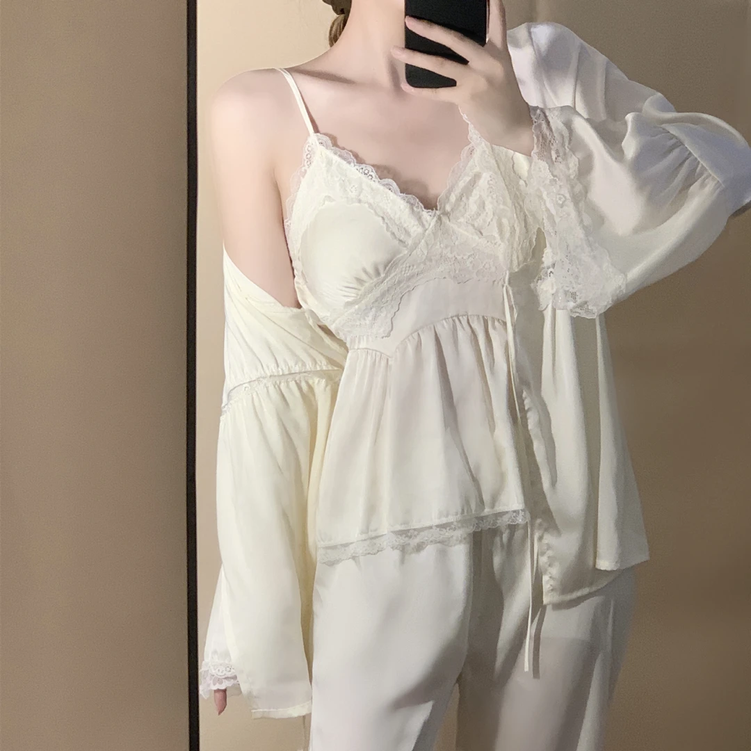 【轻奢】维多利亚春秋新款睡衣女法式吊带蕾丝纯欲风性感睡裙