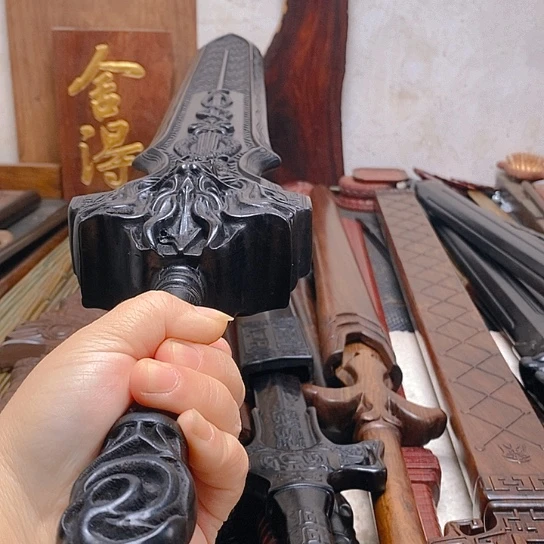 檀木做旧80长龙泉