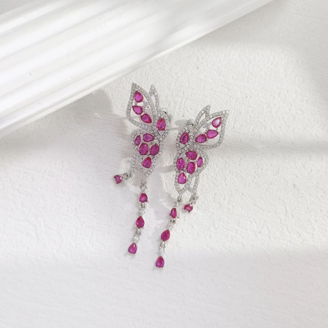 铜合金合成锆石耳饰 HLM-54706 耳环气质时尚欧美百搭简约轻奢