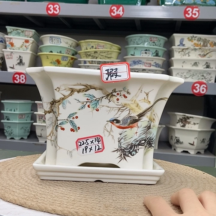 紫砂紫砂花盆6325