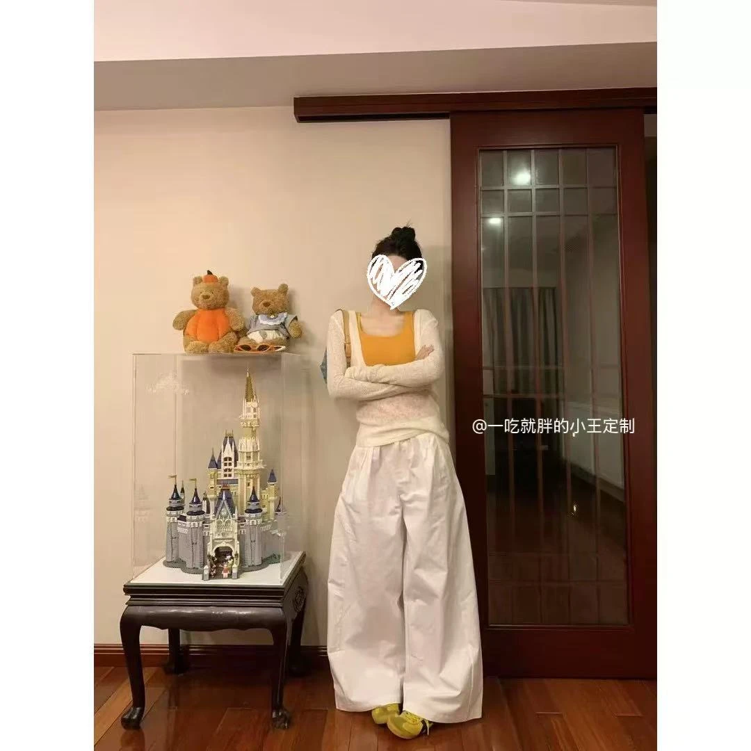 【小王家】胖MM一整套设计感薄款防晒罩衫吊带阔腿裤减龄显瘦套装