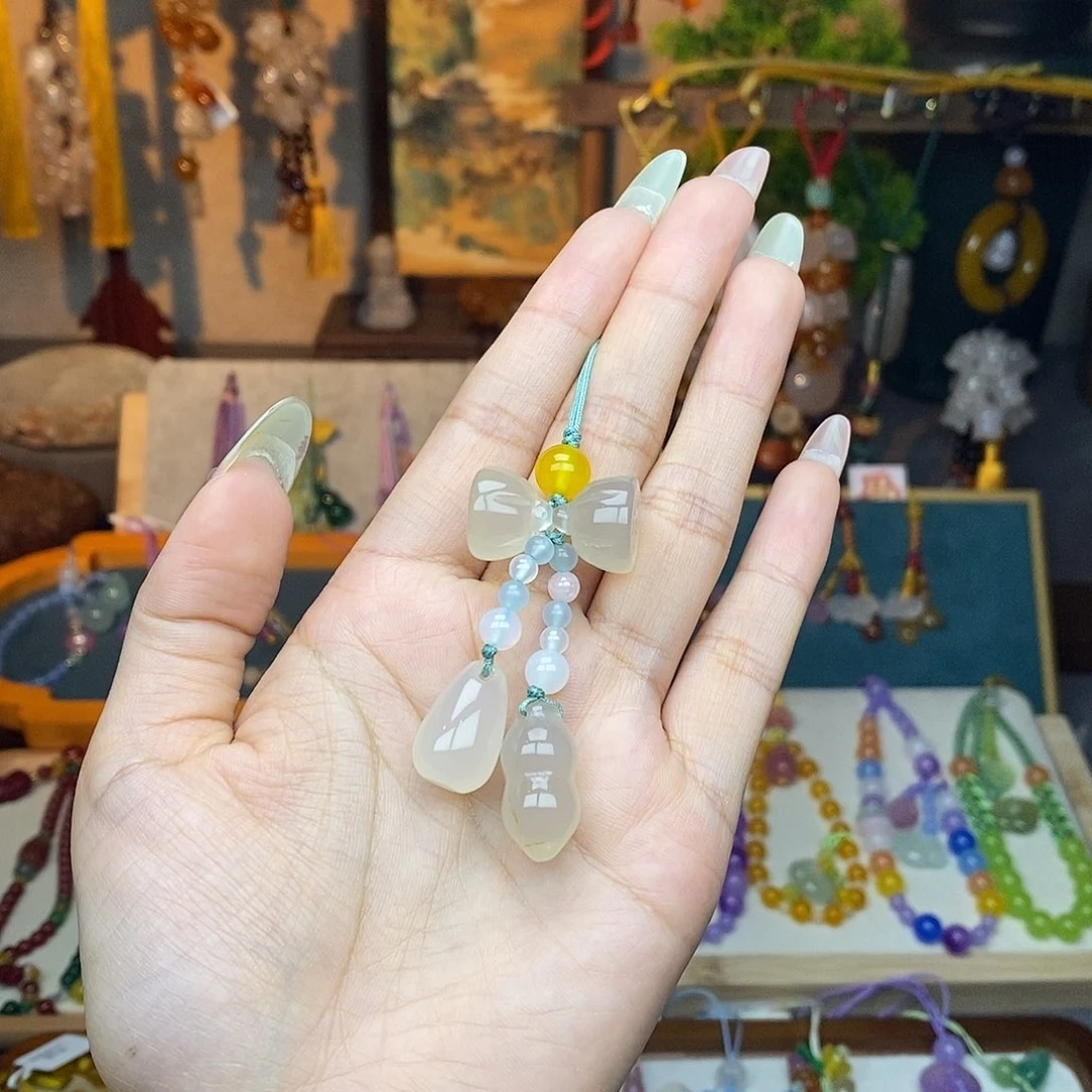 玛瑙/玉髓车挂未镶嵌挂件