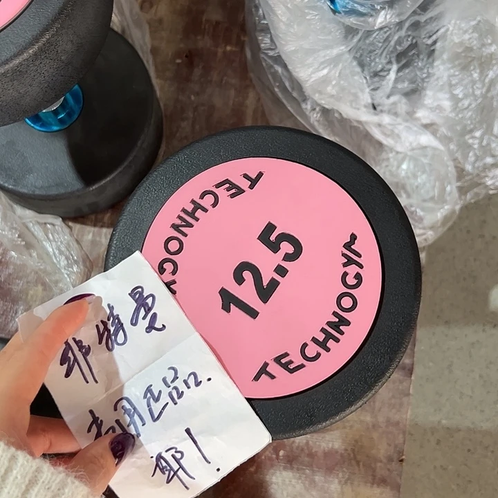 全新纯钢泰诺12.5哑铃一对